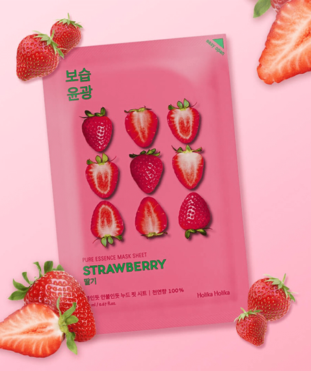 Truskawkowa nawilżająca maseczka Pure Essence Mask Sheet - Strawberry